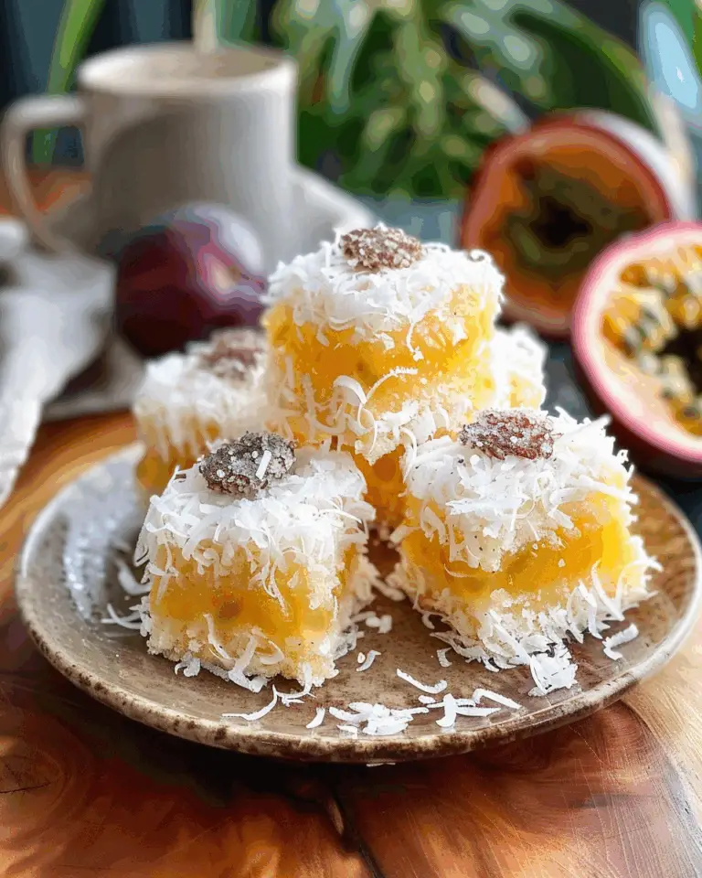 Passionfruit Lamingtons