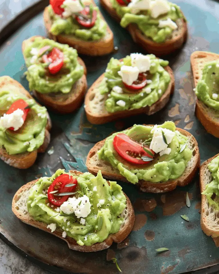 Avocado Goat Cheese Crostini