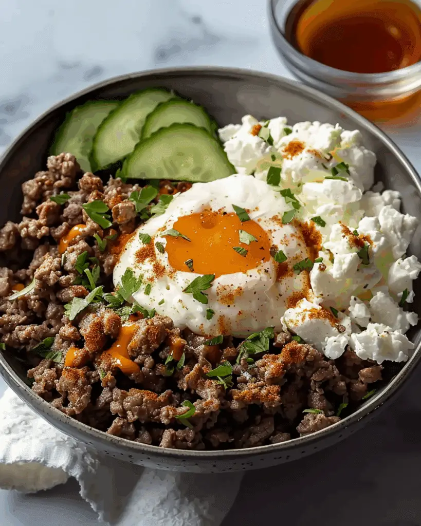 Cottage Cheese Beef Bowl