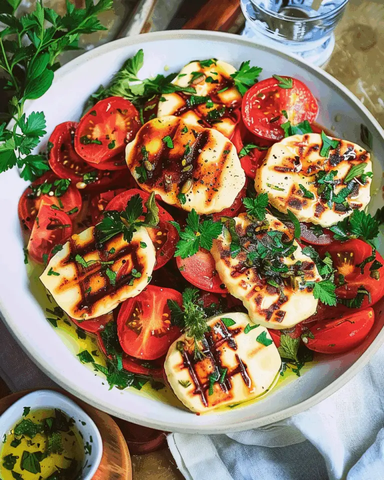 Halloumi Tomato Salad with Fresh Herbs