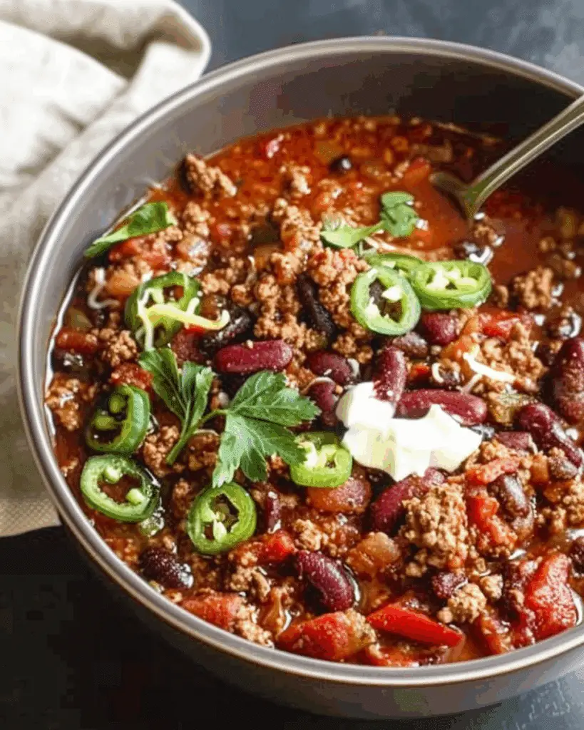 Healthier Ground Beef Chili