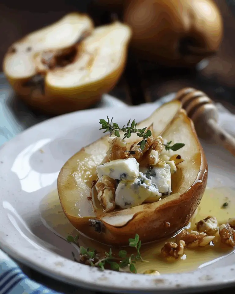 Baked Pears with Gorgonzola and Honey