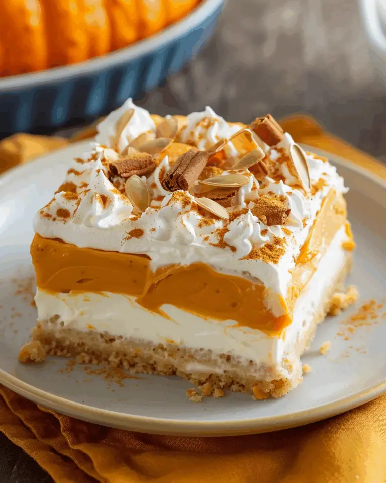 Easy Layered Pumpkin Dessert with Cream Cheese & Cool Whip