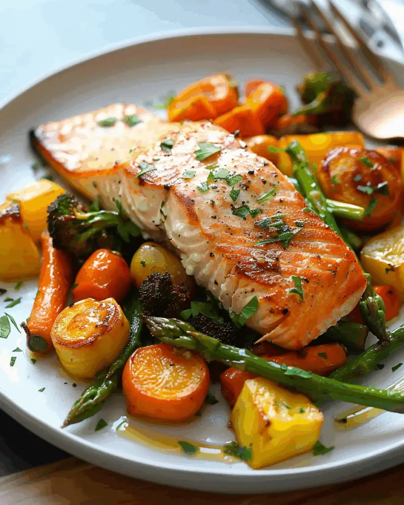 Pan Seared Salmon with Vegetables