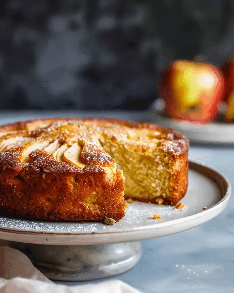 Cardamom Cake with Fresh Apples