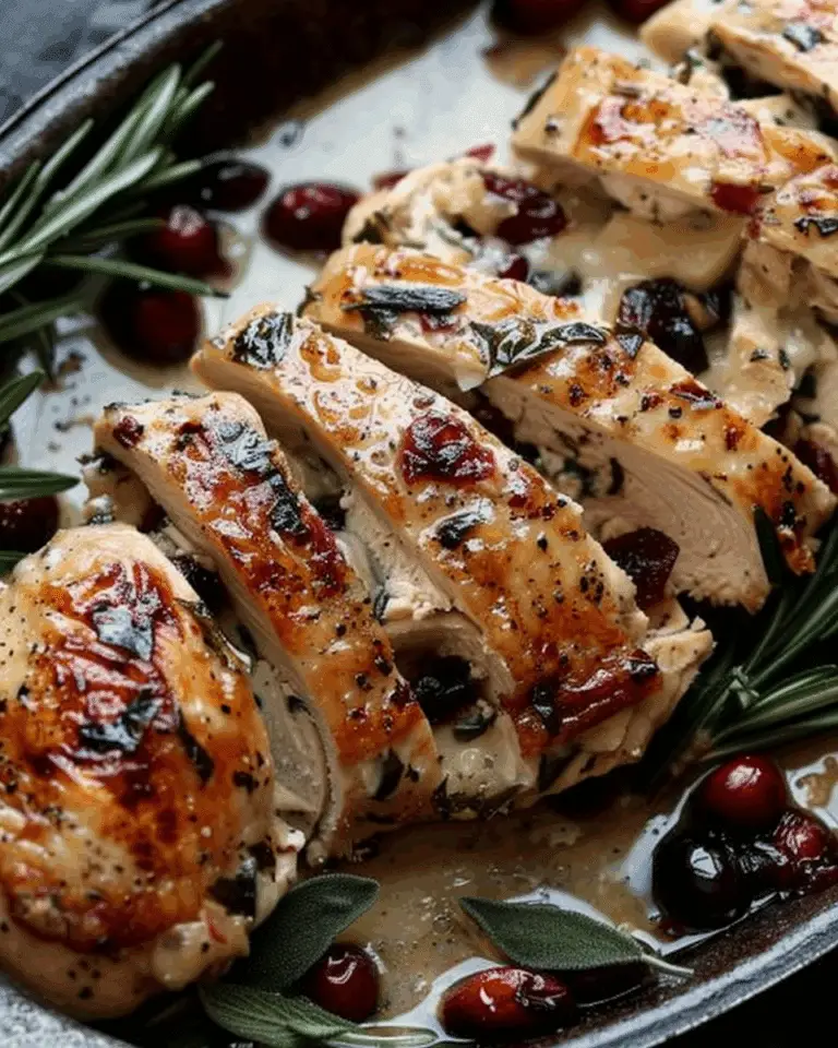Cranberry and Brie Stuffed Chicken