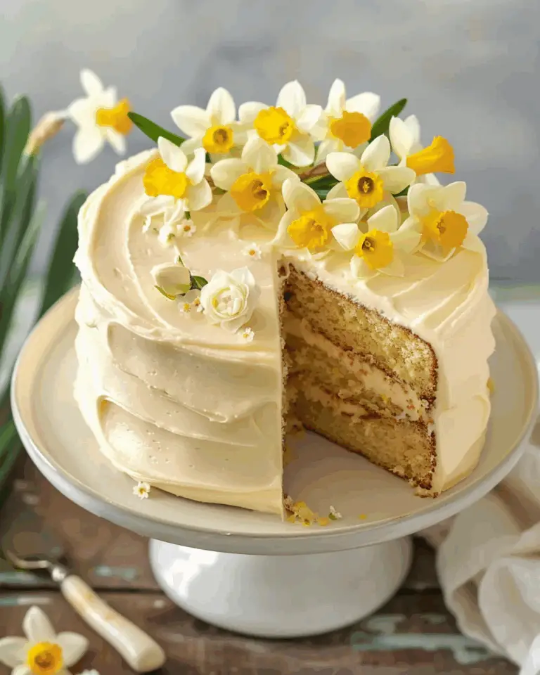 Daffodil Cake with Lemon Buttercream