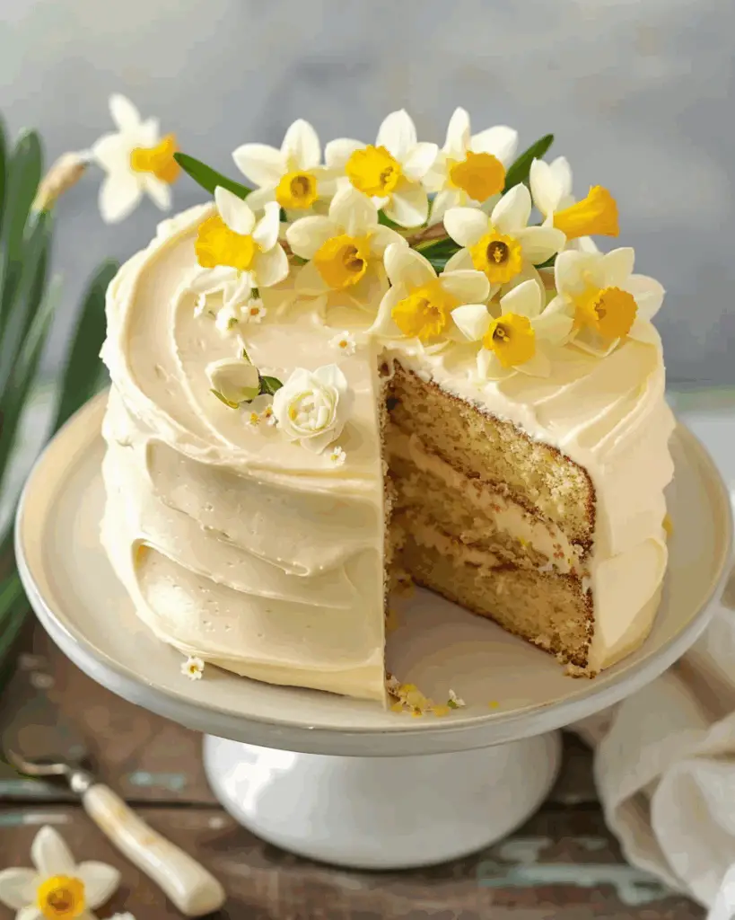 Daffodil Cake with Lemon Buttercream