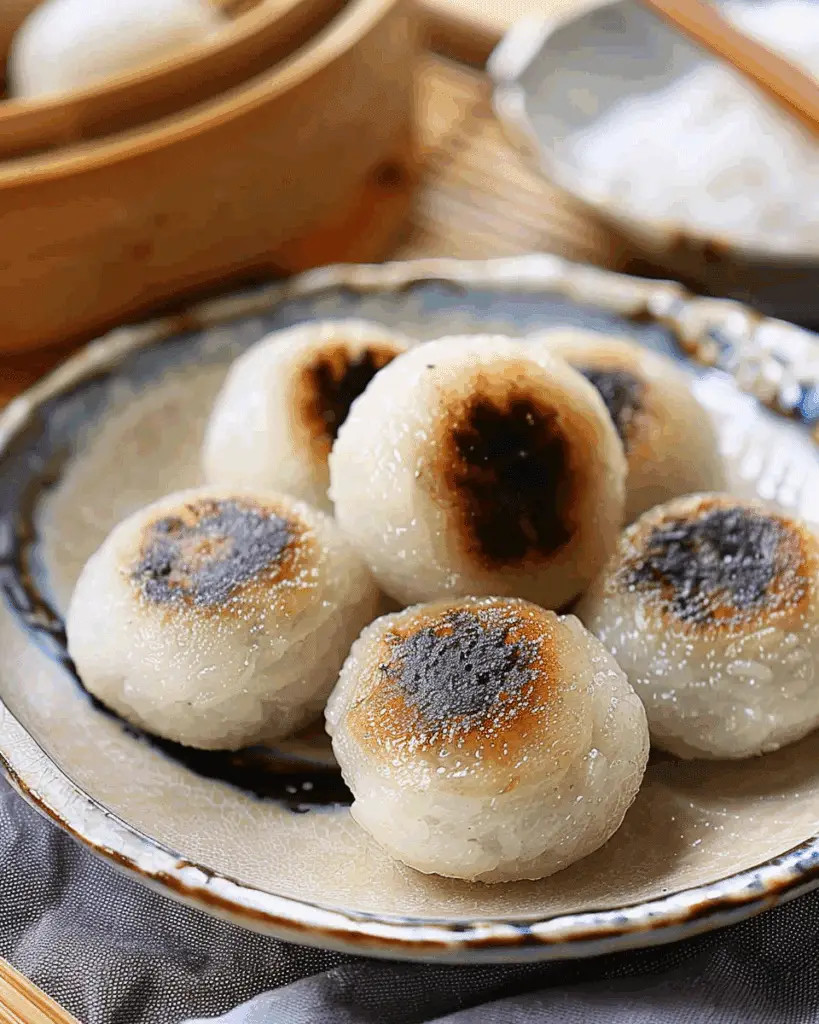 Pan Fried Tang Yuan (Glutinous Rice Balls)