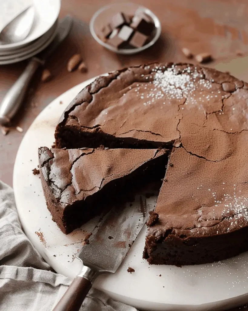 Rich Chocolate Torte with Almond Flour (Fudgy!)