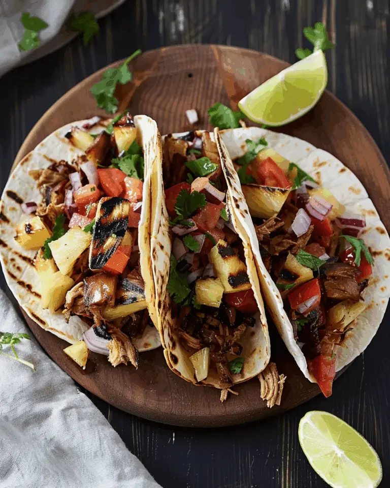 Jackfruit Tacos with Grilled Pineapple
