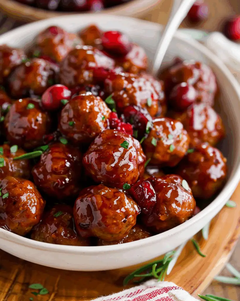 Cranberry Sauce Meatballs