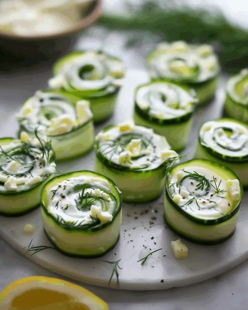 Feta Dill Cucumber Roll Ups