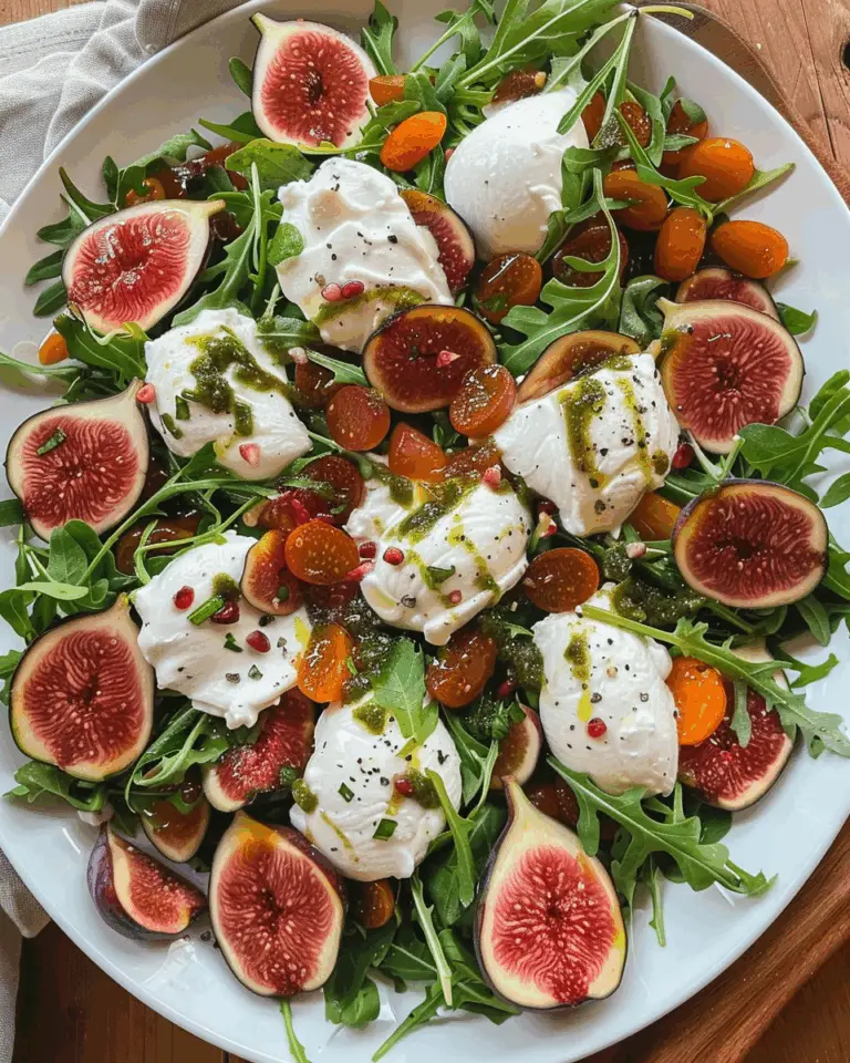 Fig & Arugula Fall Burrata Salad