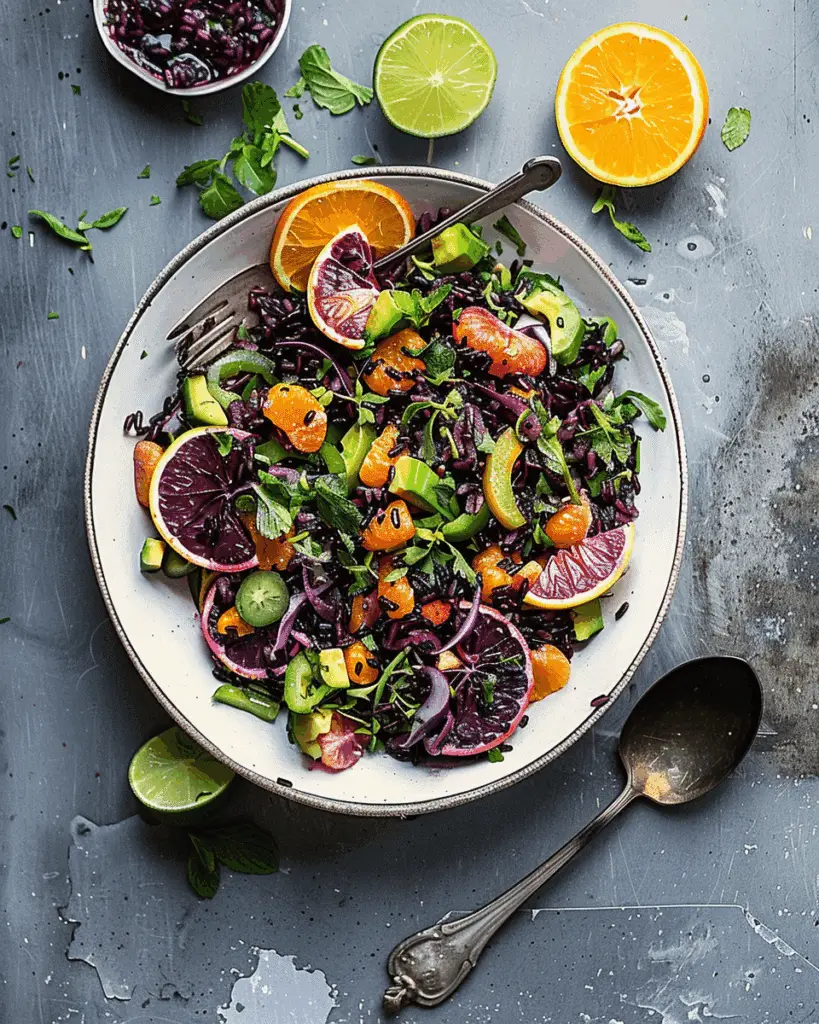Citrus Ginger Black Rice Salad