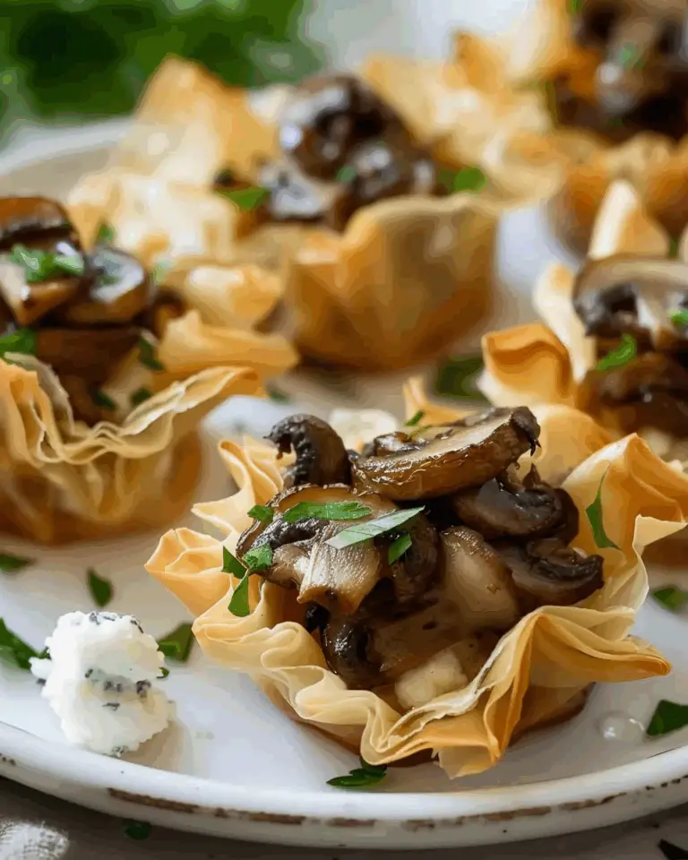 Mushroom and Goat Cheese Phyllo Bites