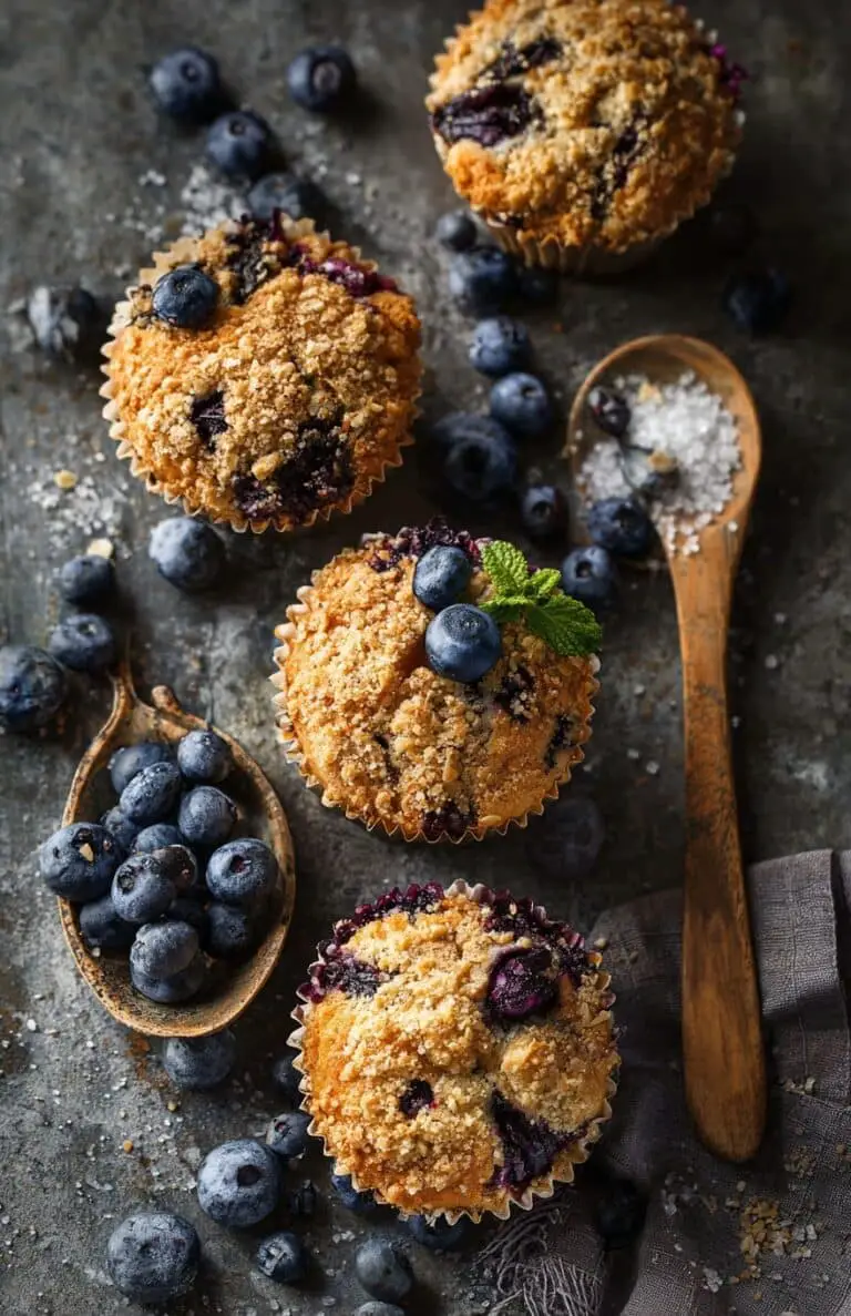 Healthy Whole Wheat Cinnamon Blueberry Muffins