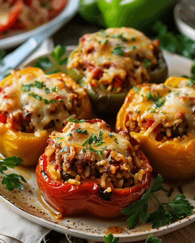 Stuffed Bell Pepper Rings (A Delicious Twist on a Classic Dish)