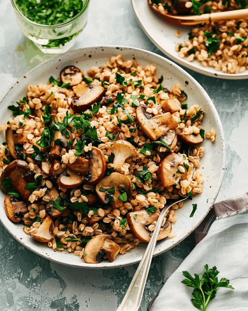 Farro Pilaf with Mushrooms