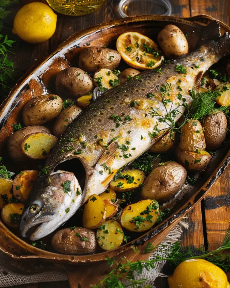 Herb Baked Trout with New Potatoes