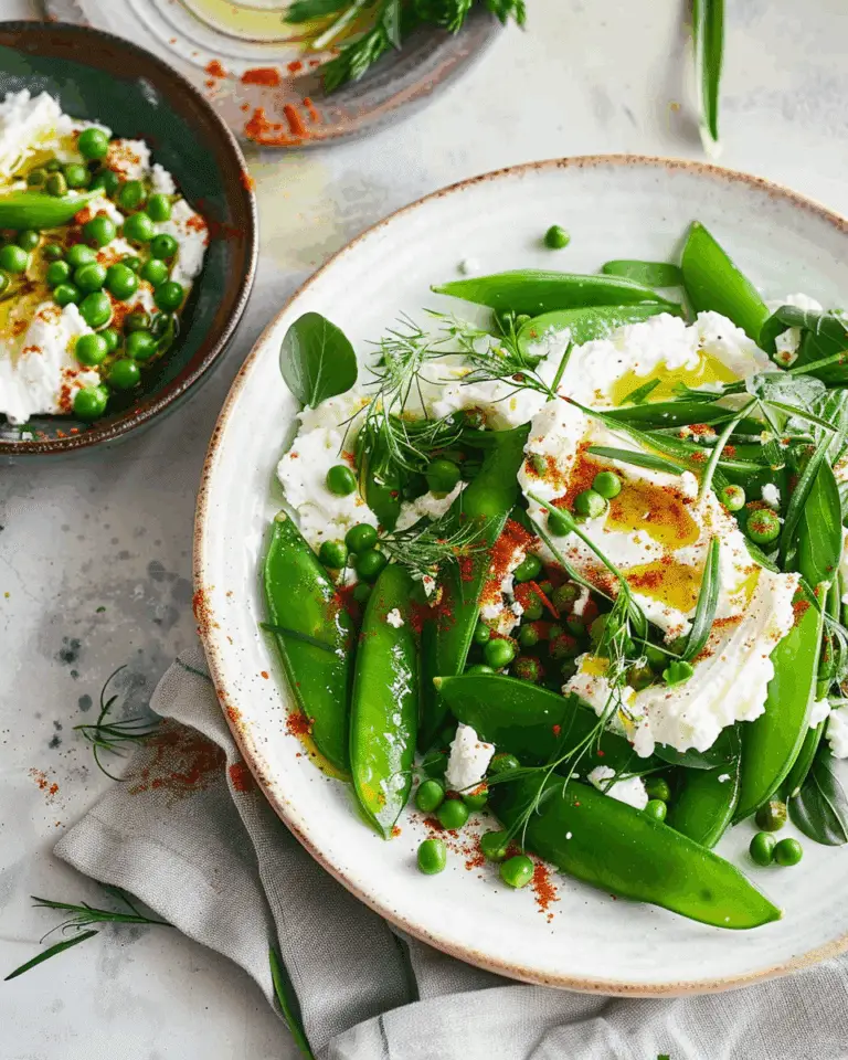 Snap Pea Salad with Whipped Feta
