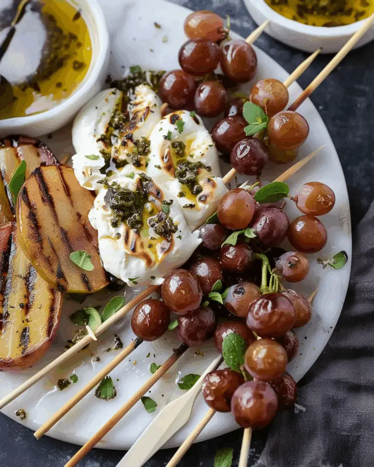 Grilled Grapes with Burrata