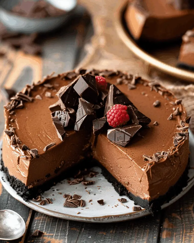 Vegan Chocolate Cheesecake (No Bake, Nut Free)