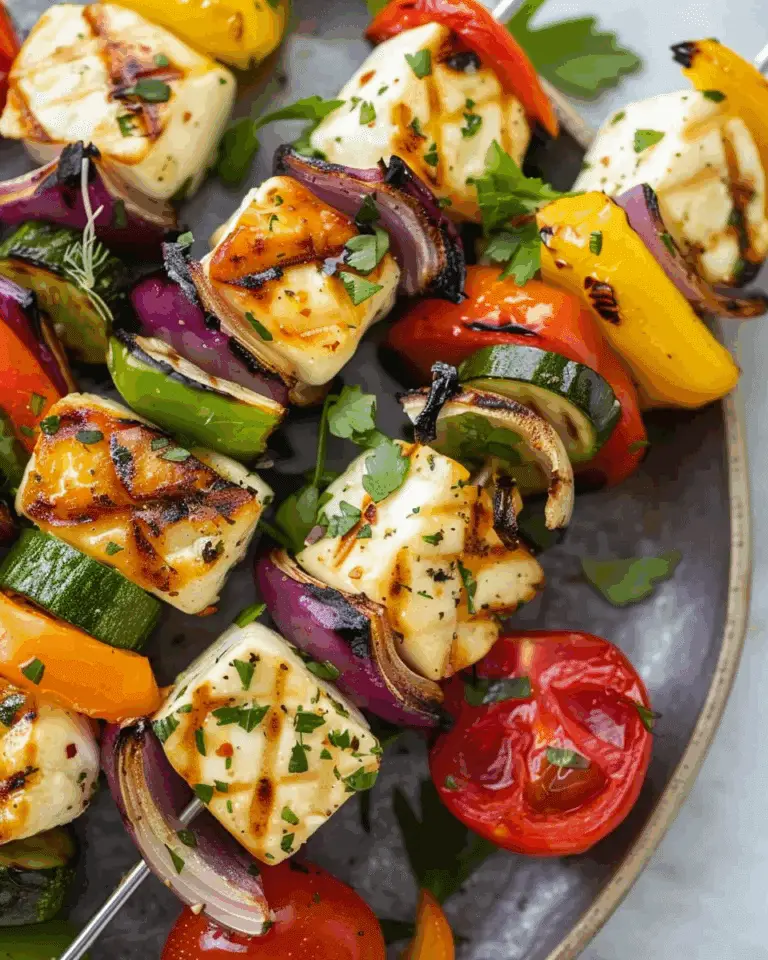 Veggie Kabobs with Halloumi