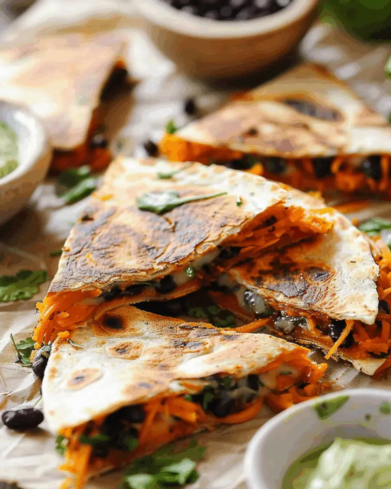 Spiralized Sweet Potato & Black Bean Quesadillas