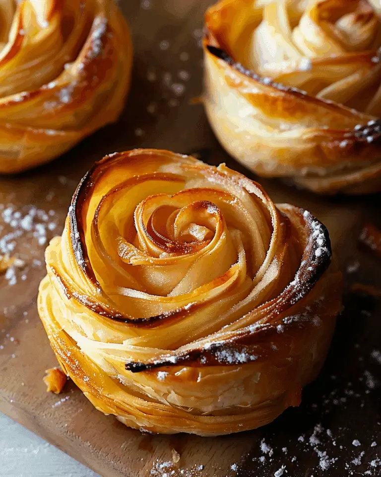 Mini Puff Pastry Apple Rose