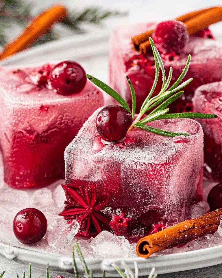 Ice Cubes with Fruit and Mint