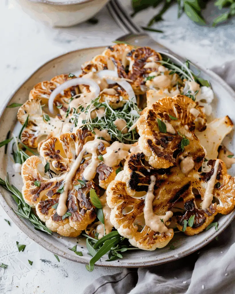 Vegan Tahini Cauliflower Steaks