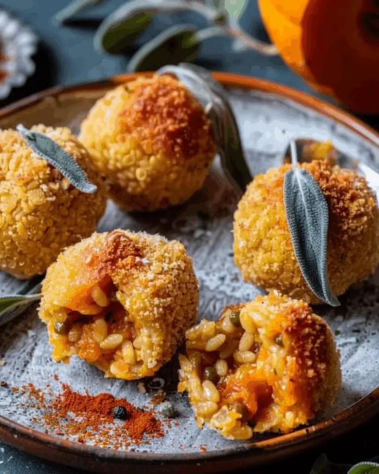 Vegan Arancini Balls with Pumpkin and Sage