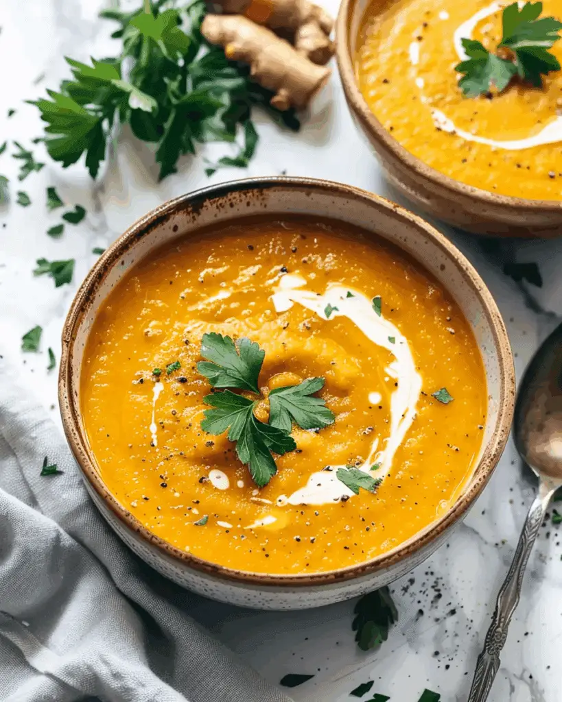 Anti-Inflammatory Ginger & Turmeric Carrot Soup