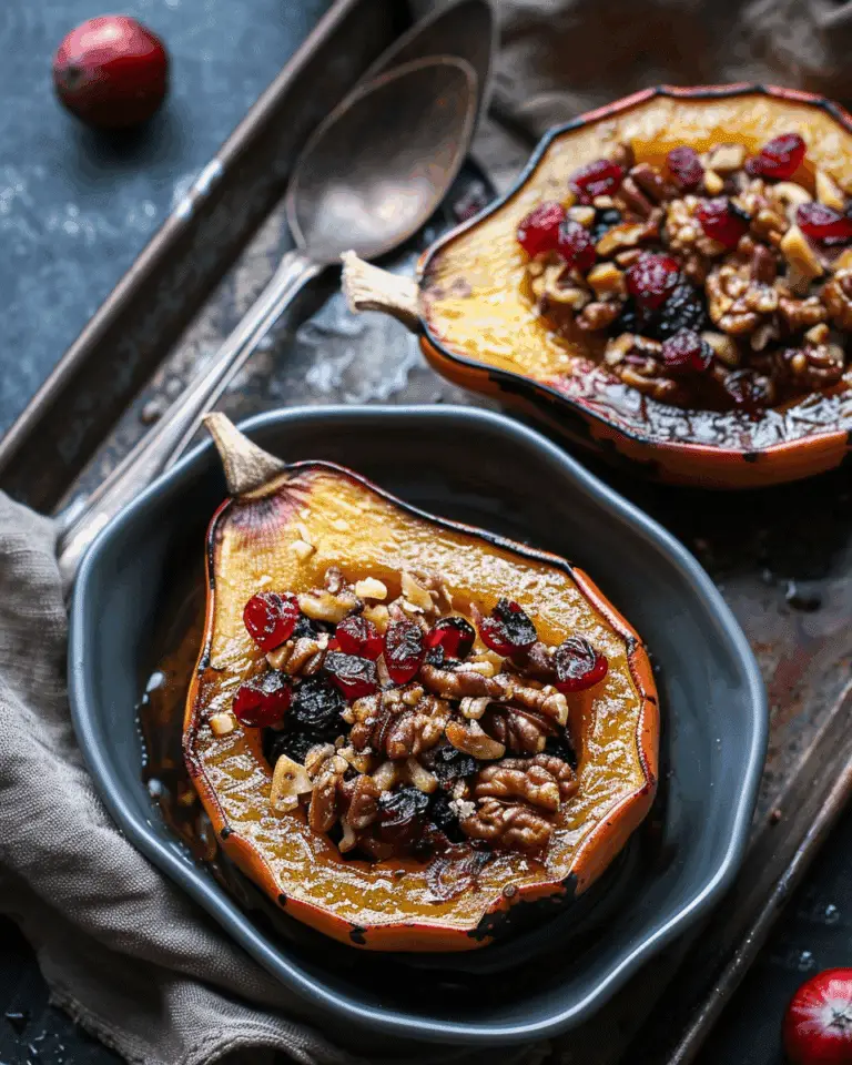 Acorn Squash with Walnuts & Cranberry