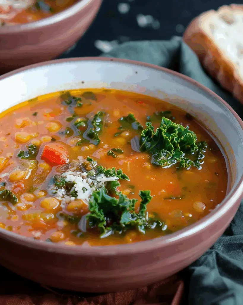 Spicy Lentil Kale Soup