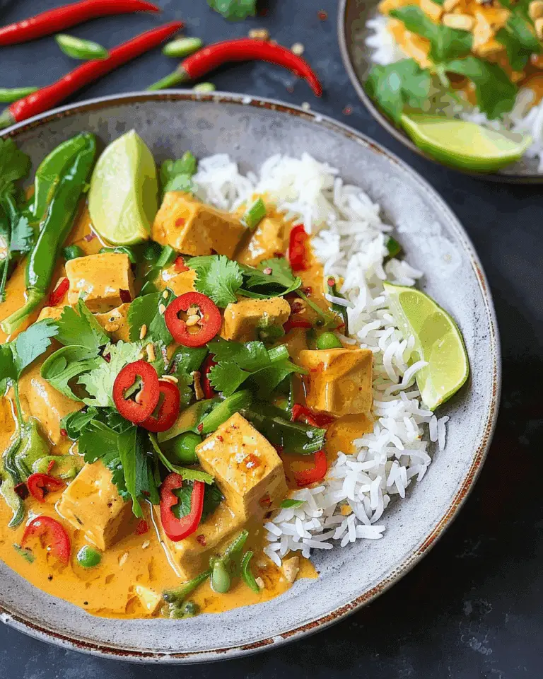 Peanut Tofu Satay Curry (Vegan)