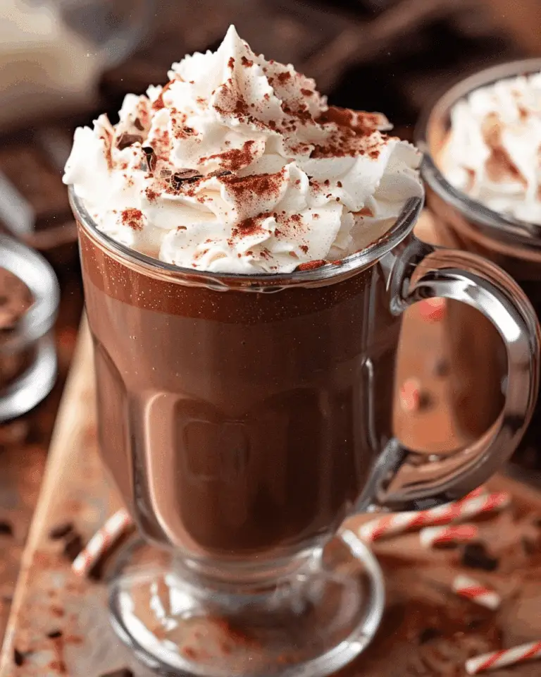 Tini’s Hot Chocolate with Peppermint Whipped Cream