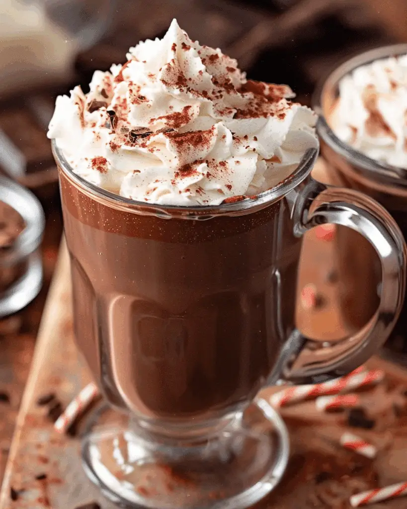 Tini’s Hot Chocolate with Peppermint Whipped Cream