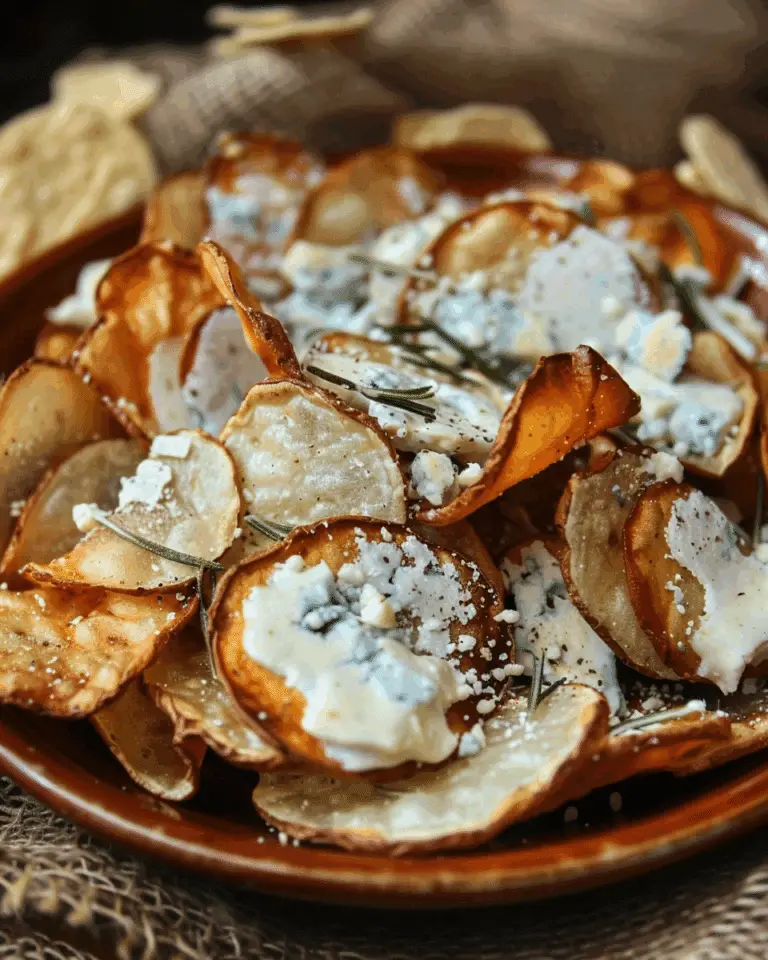 Homemade Rosemary Blue Cheese Potato Chips