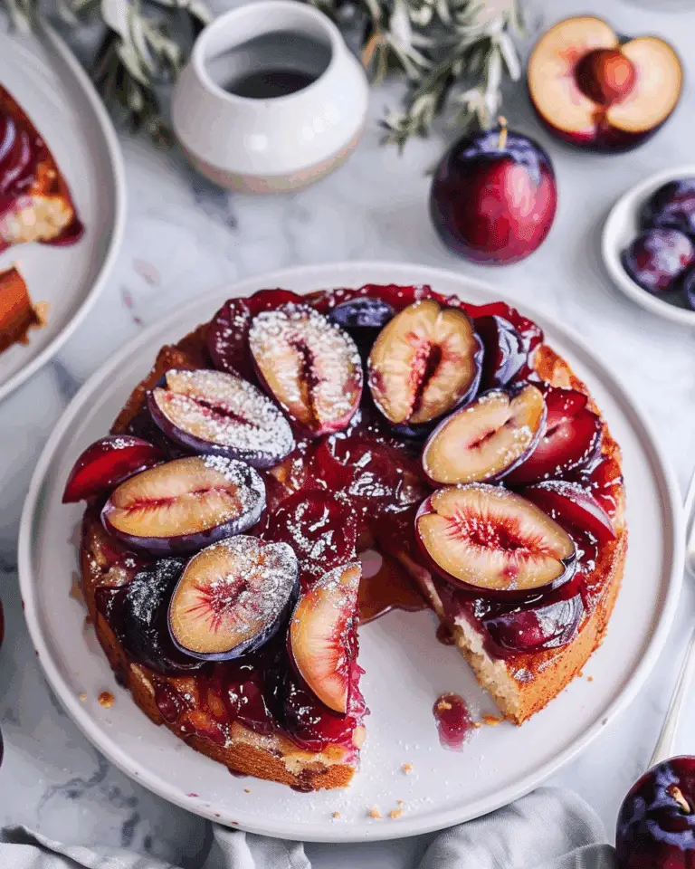 Vegan Plum Upside Down Cake