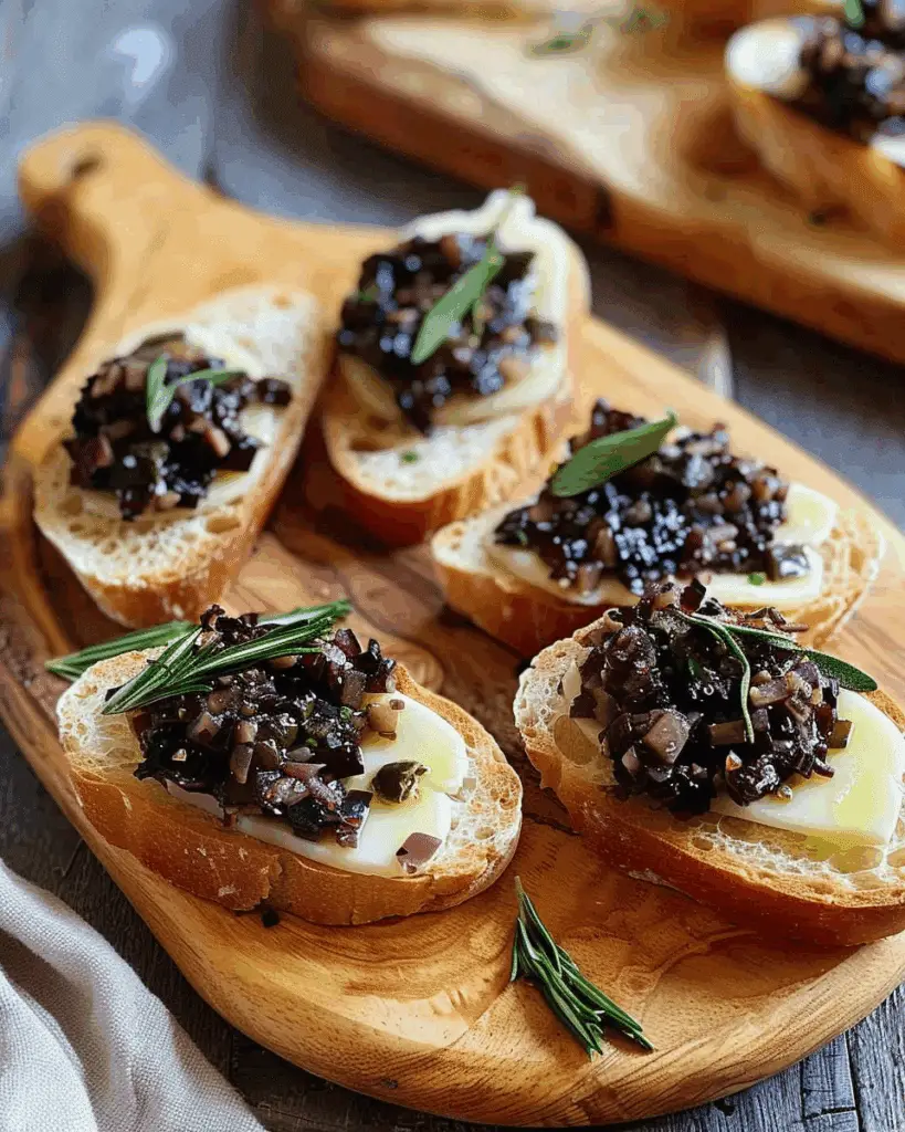 Brie and Olive Tapenade Crostini