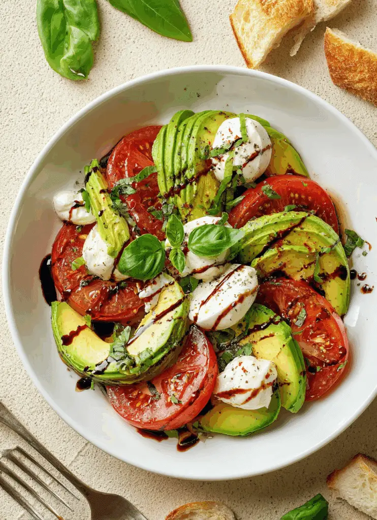 Tomato Mozzarella Avocado Salad