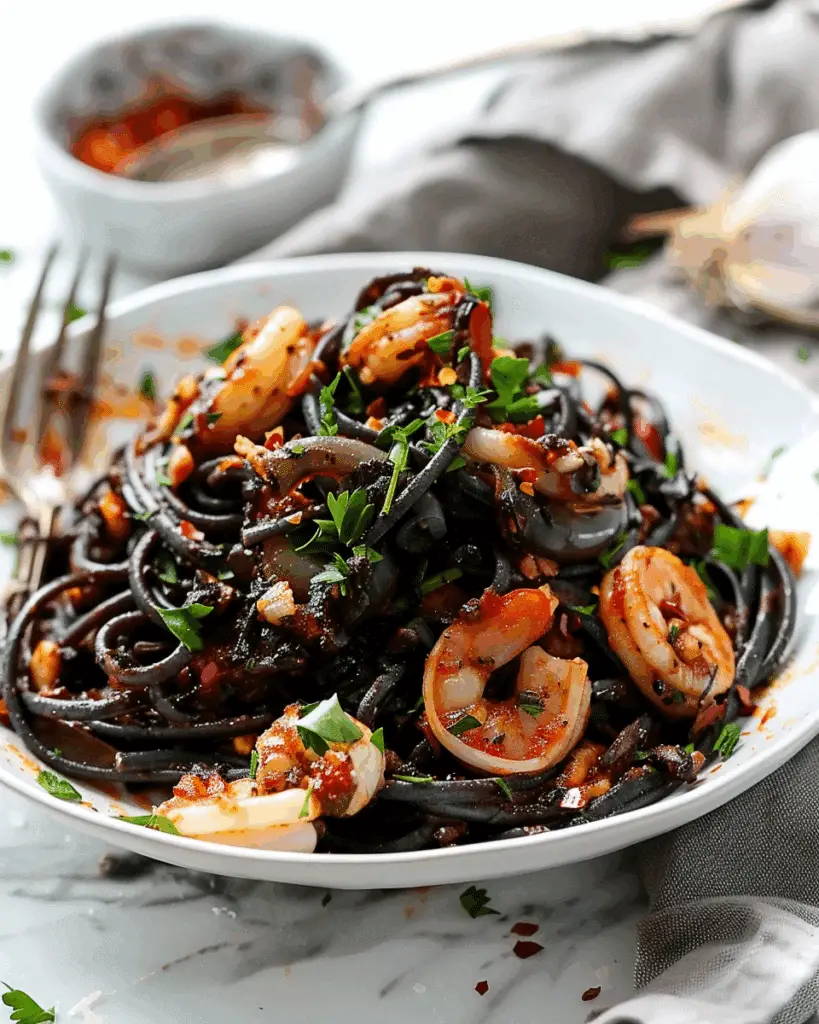Arrabiata Squid Ink Pasta