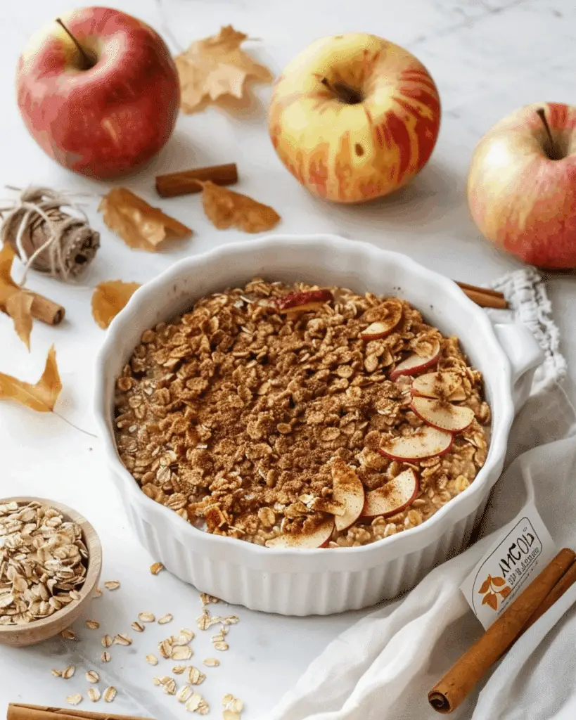 Creamy Vegan Apple Cinnamon Baked Oatmeal