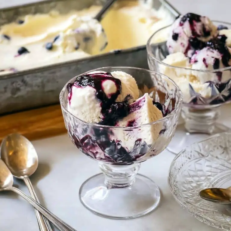 Simple No-Churn Blueberry Ice Cream