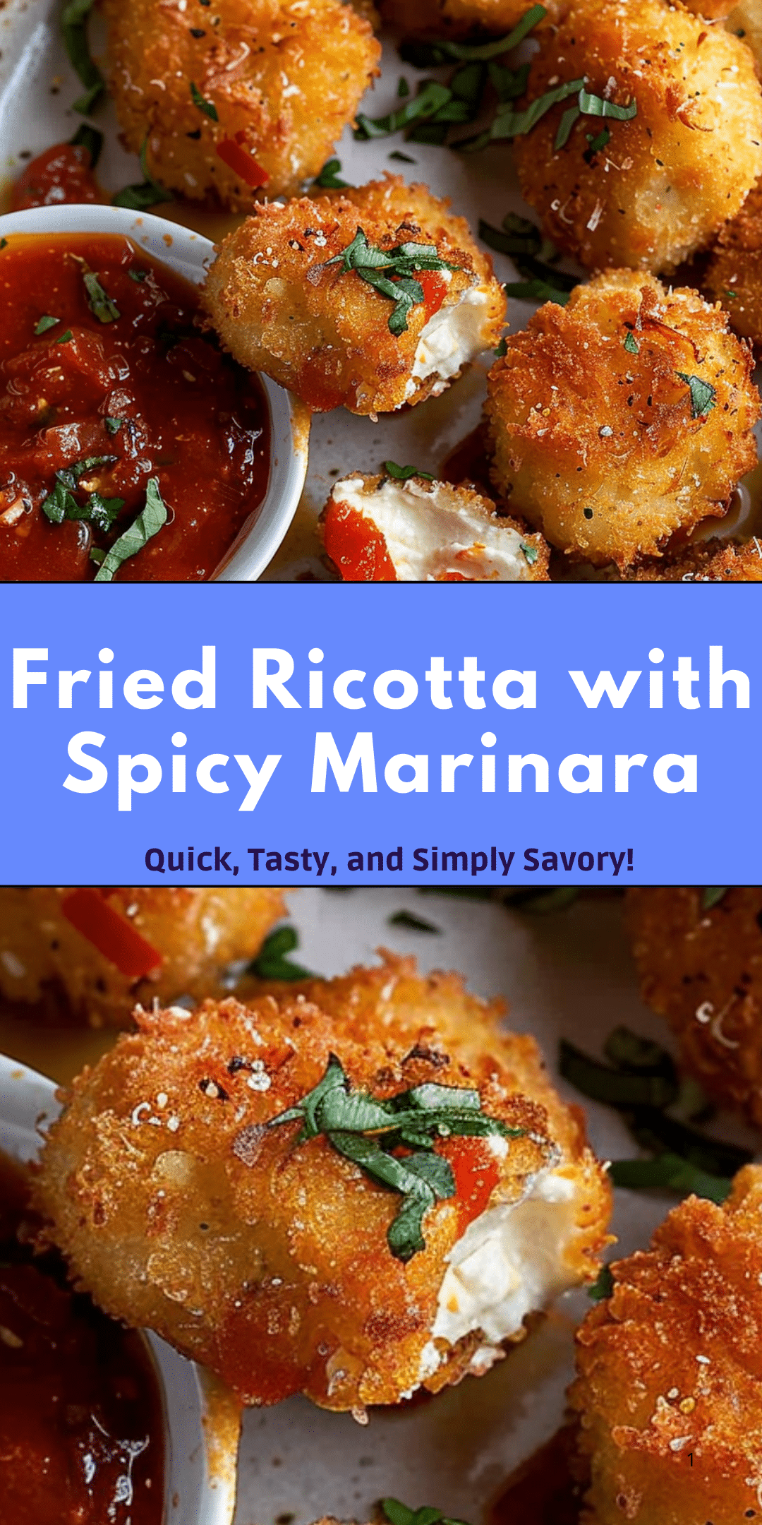 Fried Ricotta with Spicy Marinara | Just So Savory