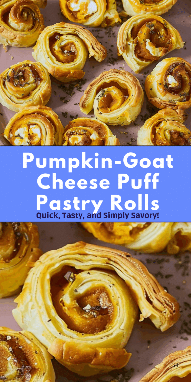 Pumpkin-Goat Cheese Puff Pastry Rolls