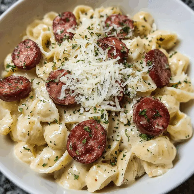Smoked Sausage Alfredo Pasta