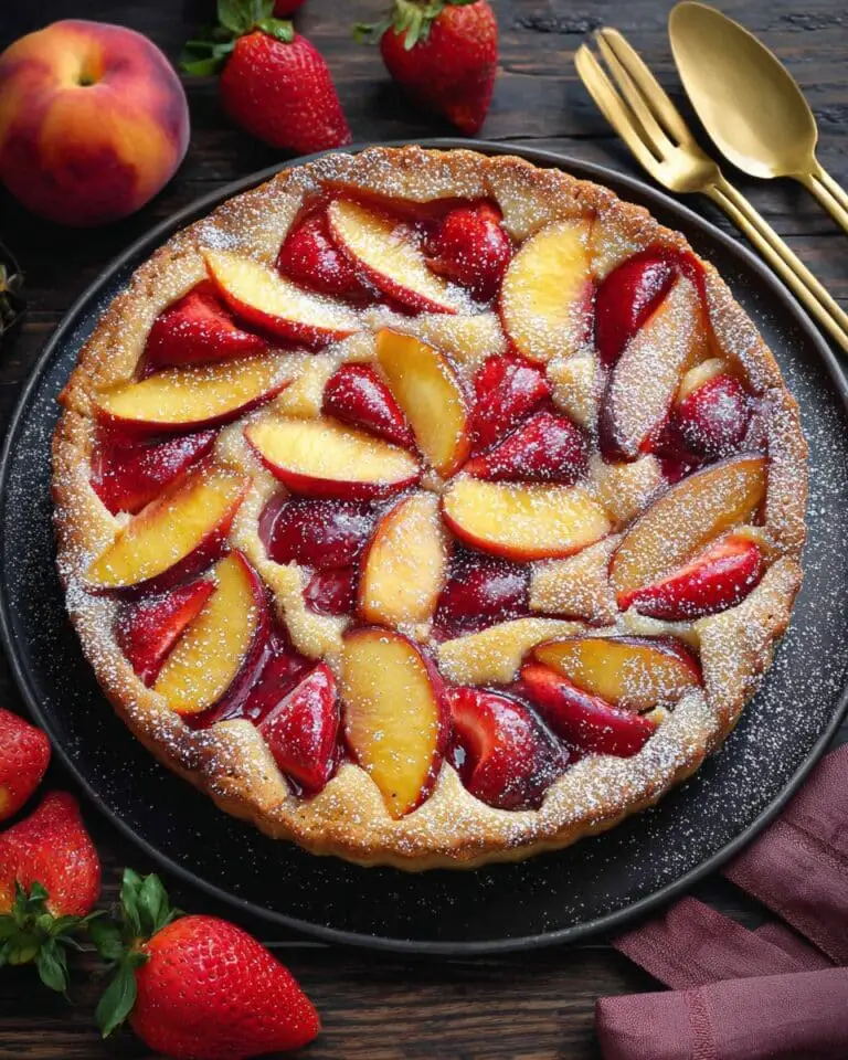 Strawberry Peach Cake